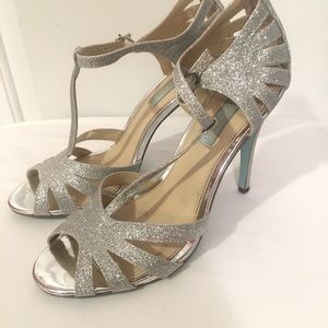 Betsey Johnson Silver Heels